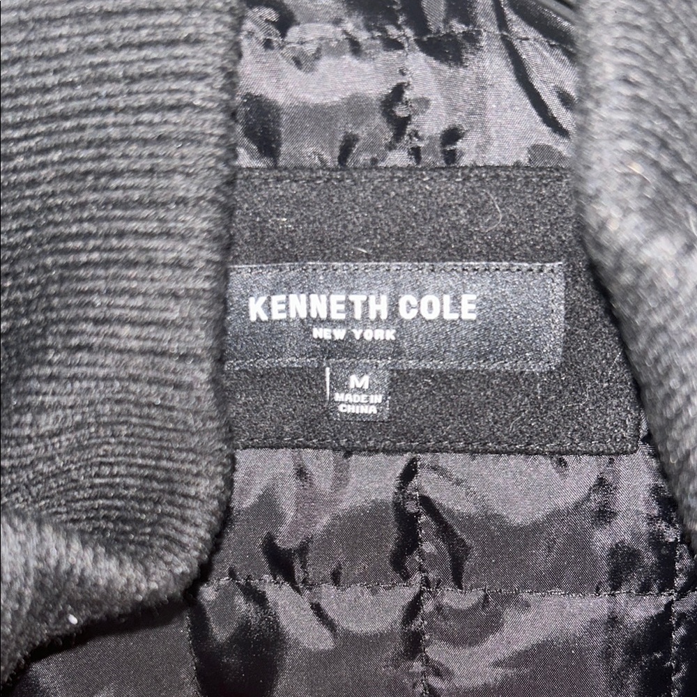 Kenneth Cole New York Black Peacoat Wool Blend - Picture 5 of 11
